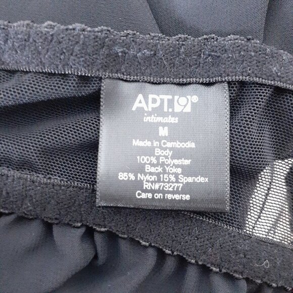 Apt 9 Babydoll Lingerie M Black White 726 - Picture 3 of 4